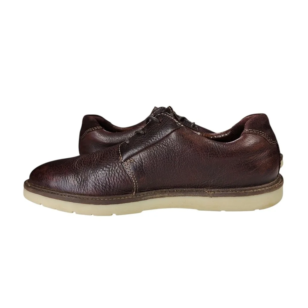 Clarks Mens Shoe sz 7M Brown Leather Ozford Comfort Walking Casual Lace Up 14885